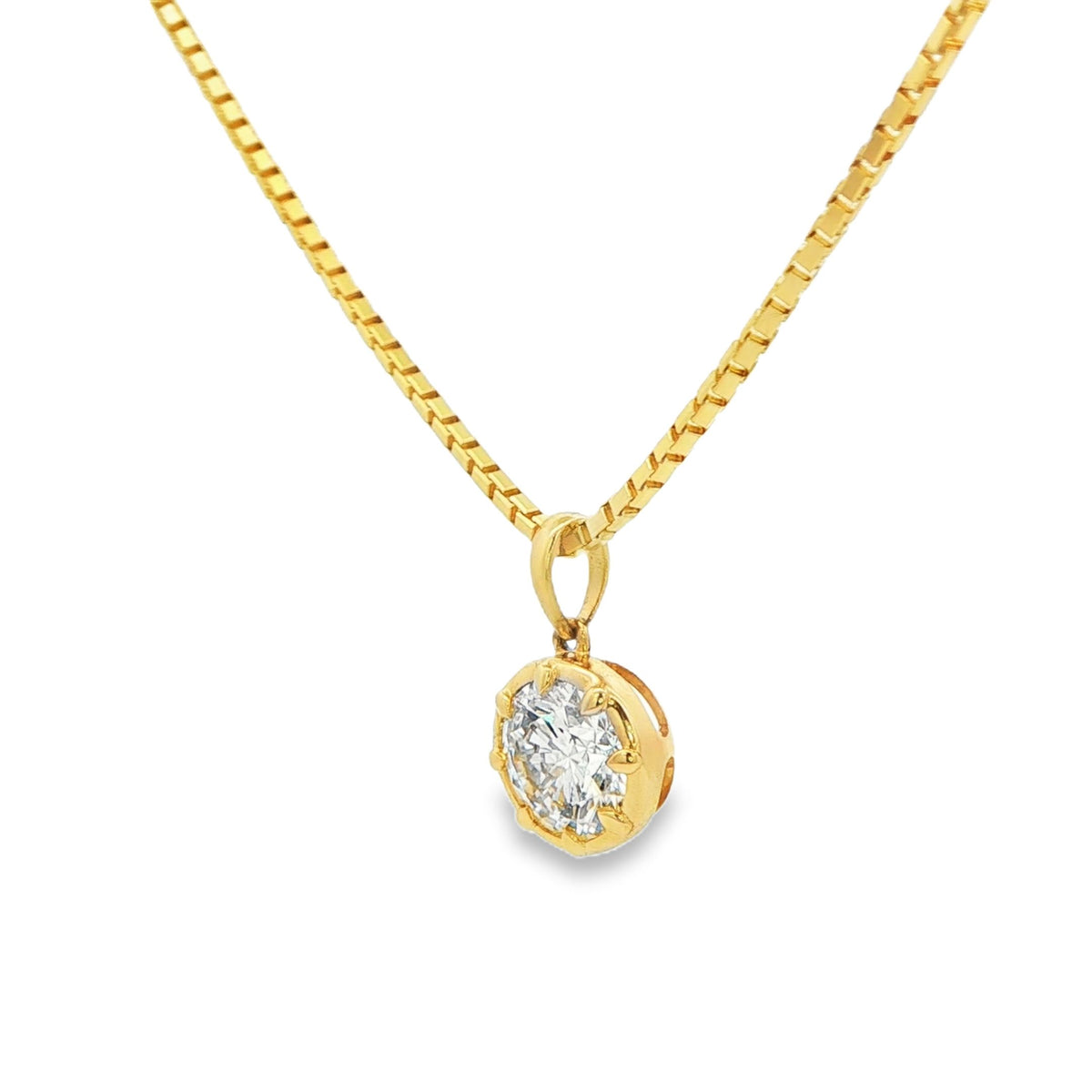 2.04ctw Lab-Grown Diamond Old Mine Cut Pendant Necklace