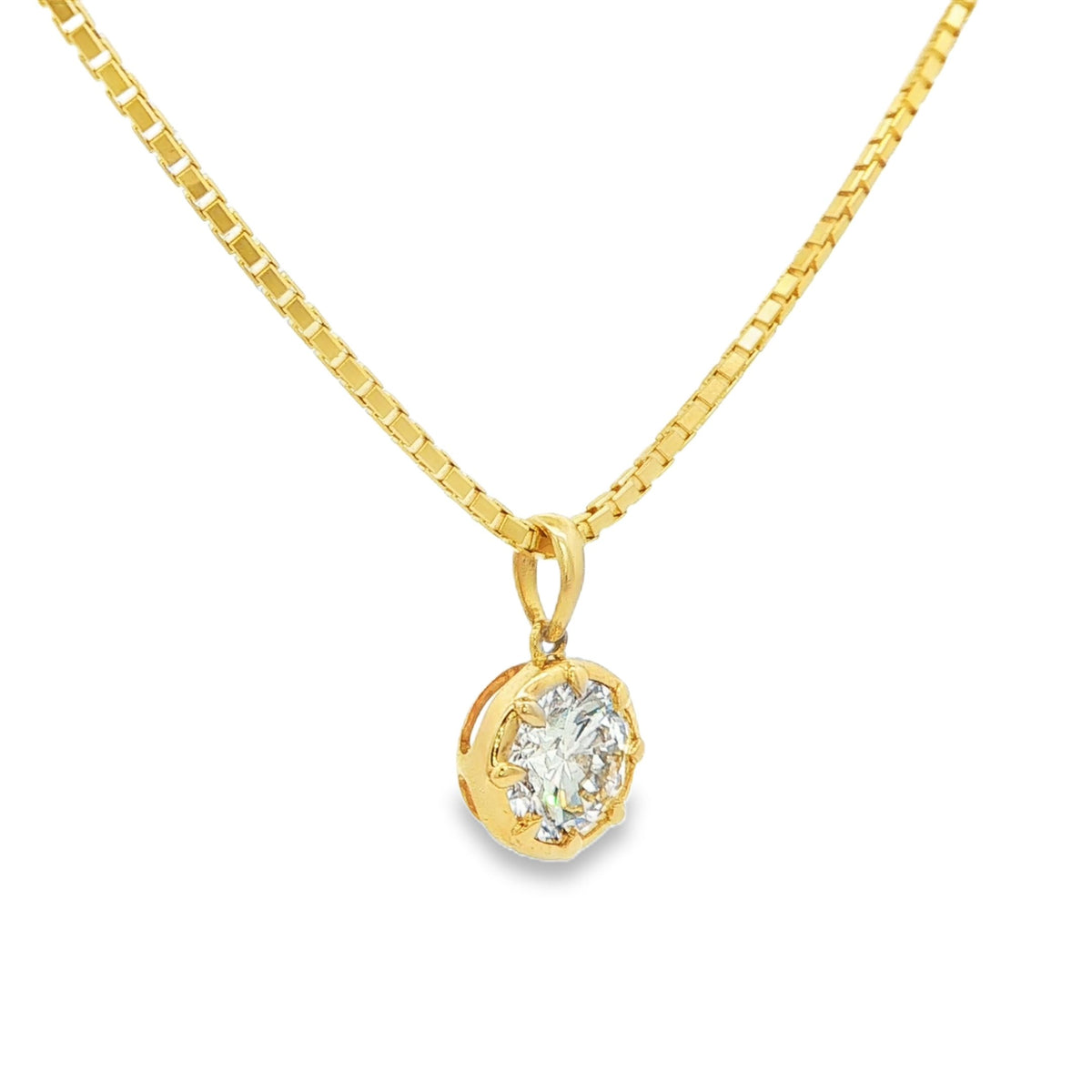2.04ctw Lab-Grown Diamond Old Mine Cut Pendant Necklace