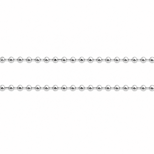 18" Sterling Silver Fancy Bead Chain