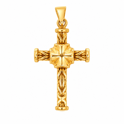 18K Yellow Gold Cross Pendant