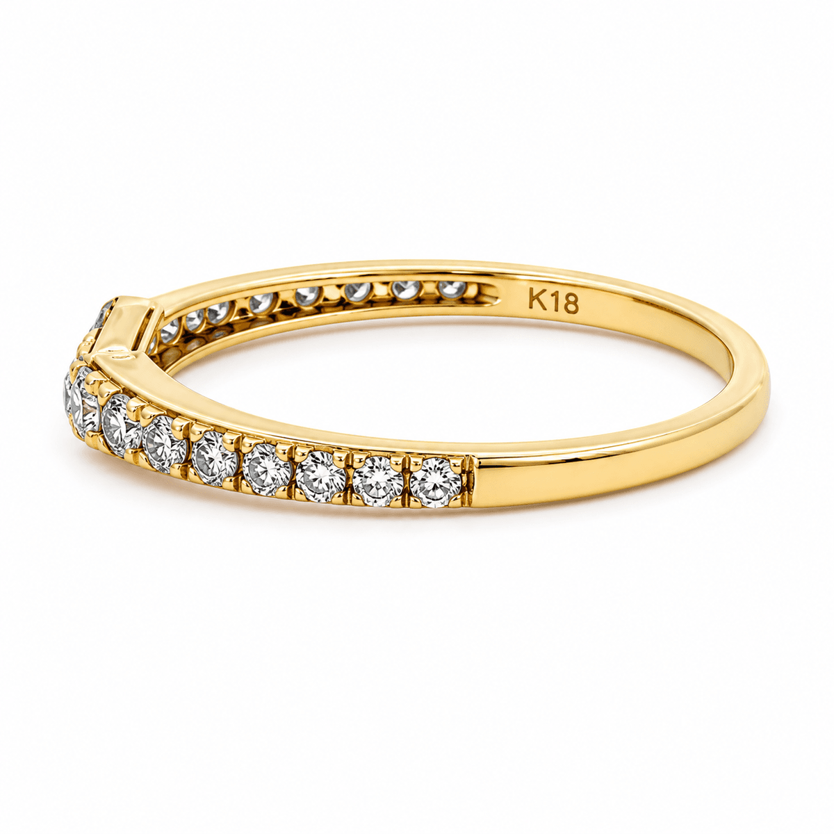 18K 0.30 CTW Open Claw Diamond Negative-Space Ring