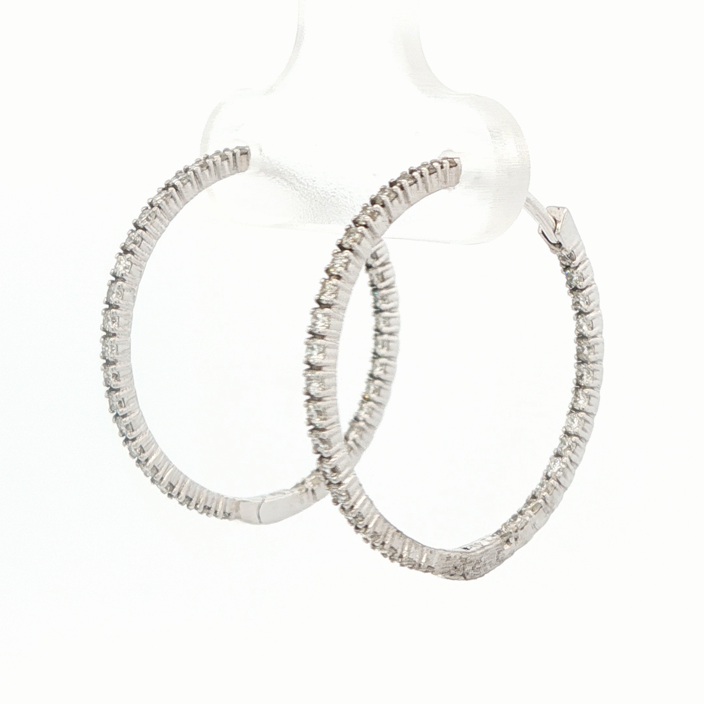 1.22 CTW Lab-Grown Diamond Inside-Out Hoop Earrings