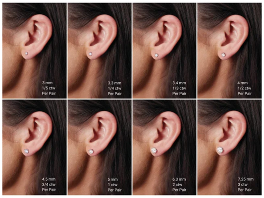 3 CTW Lab-Grown Diamond Stud Earrings