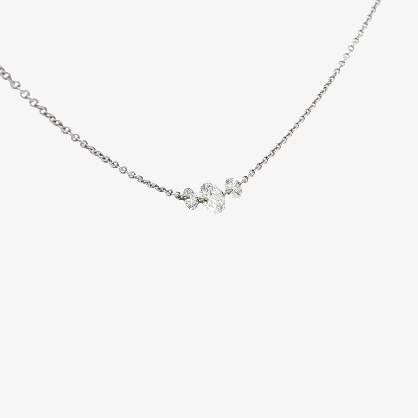 Three-Stone Diamond Necklace