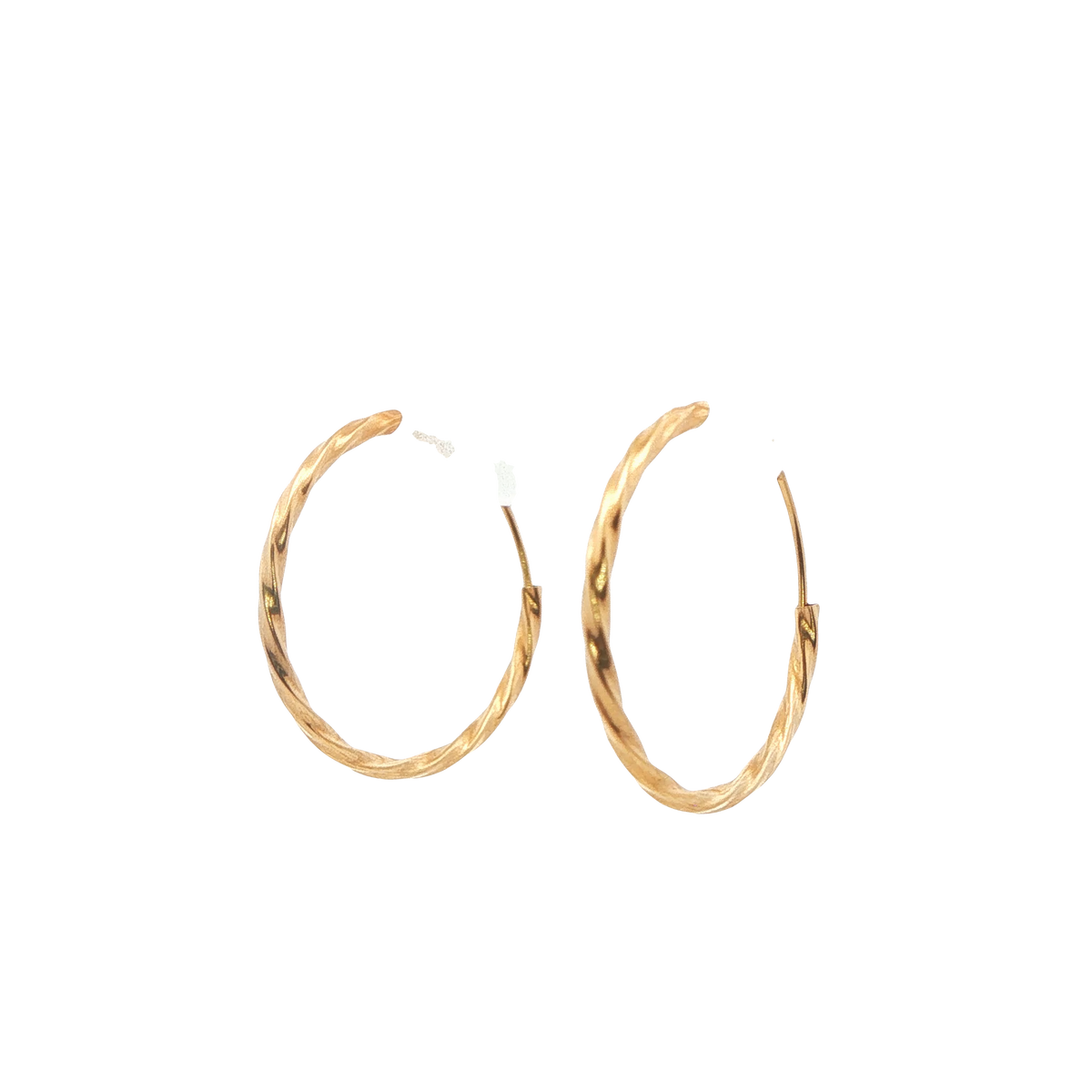 Twisted Continuous Hoop Earrings
