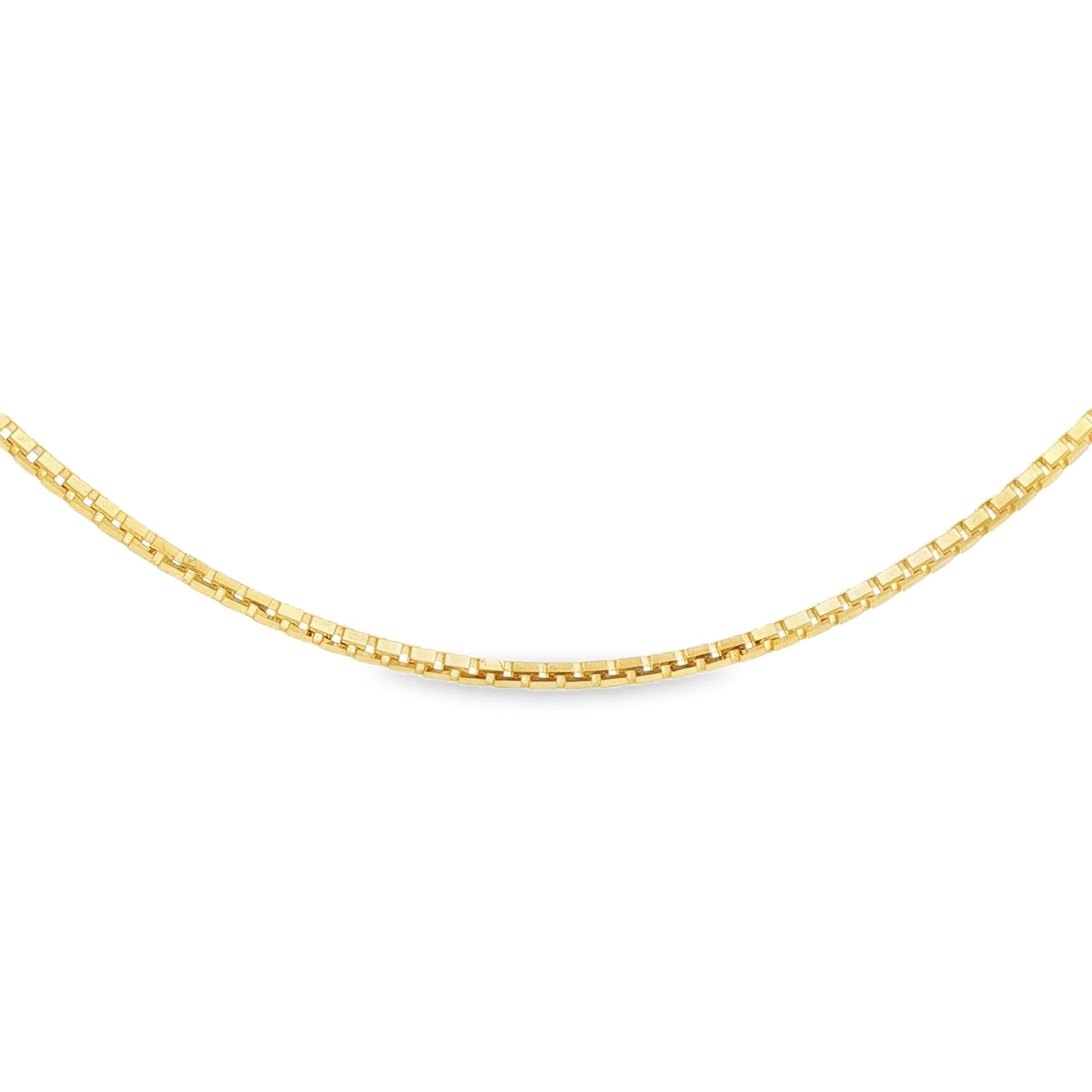 14K YG 18in 1.60 mm Box Chain