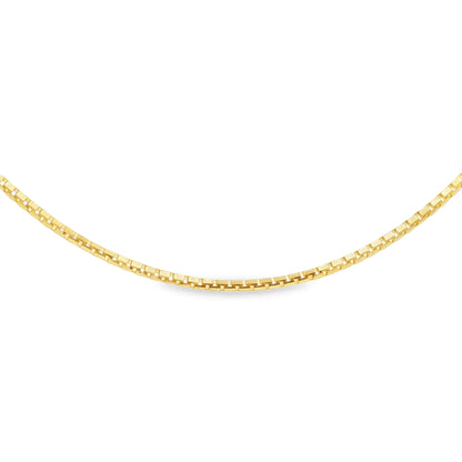 14K YG 18in 1.60 mm Box Chain