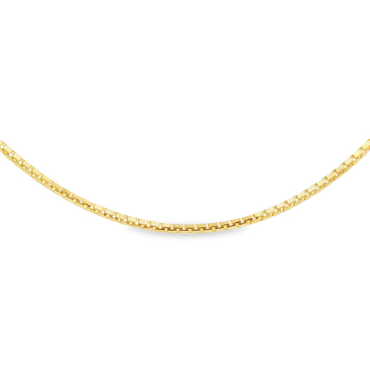 14K YG 18in 1.60 mm Box Chain