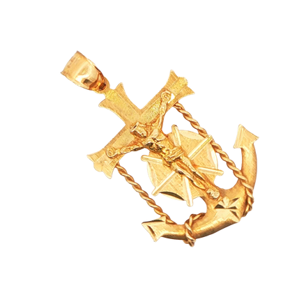 Marine Anchor Cross Pendant