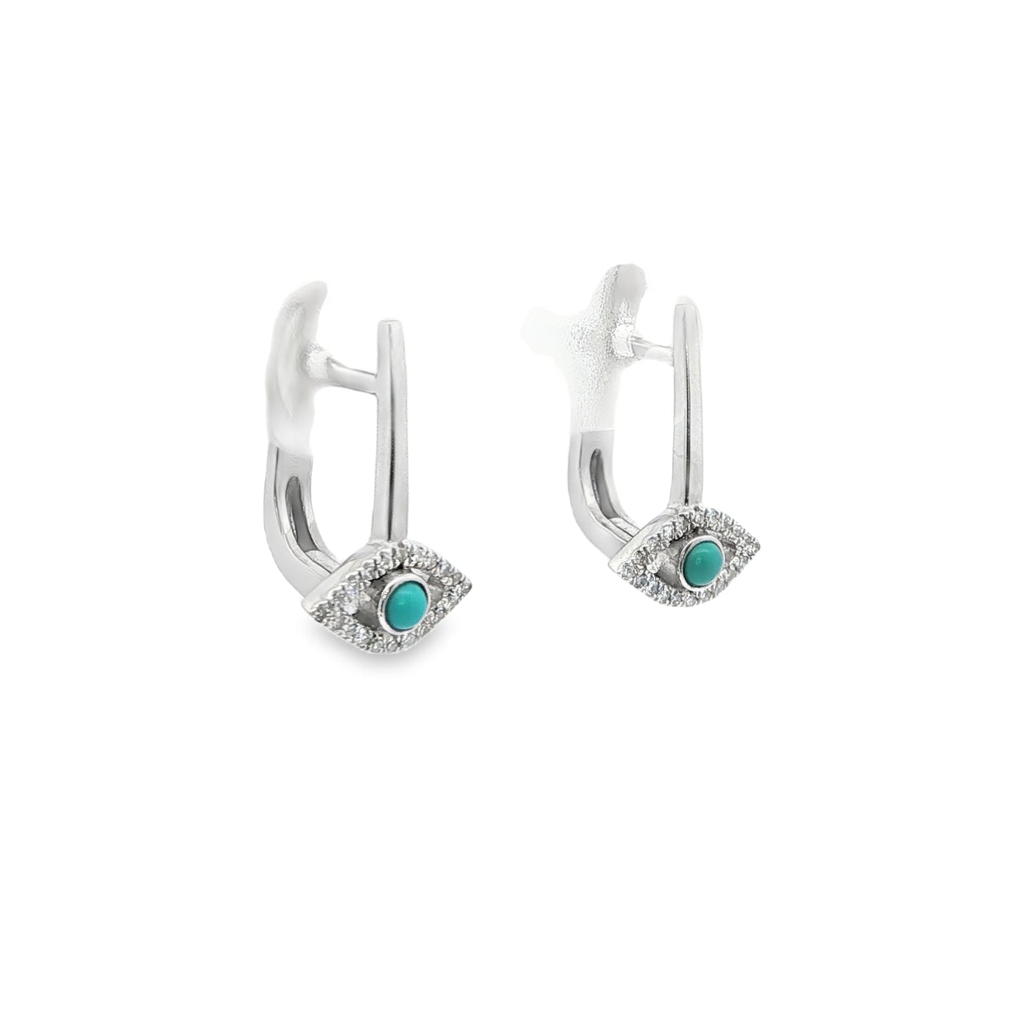 Turquoise Evil Eye Dangle Earrings
