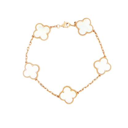 14K YG 9.9G 5 STATION CLOVER BRAC