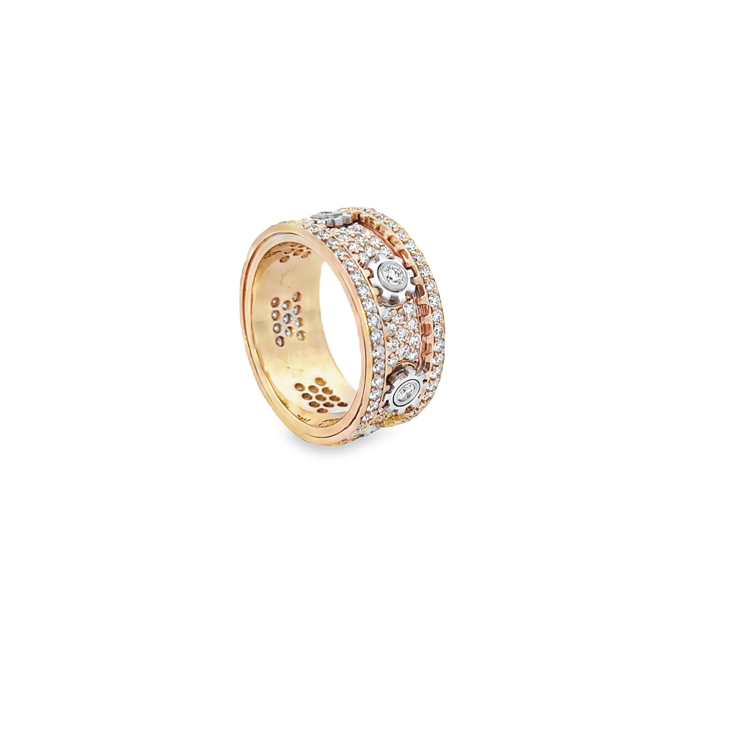 Diamond Moving Gear Fashion Ring