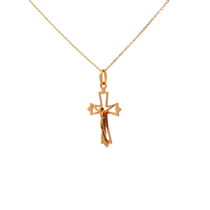 Adjustable Cable Link Chain with Crucifix