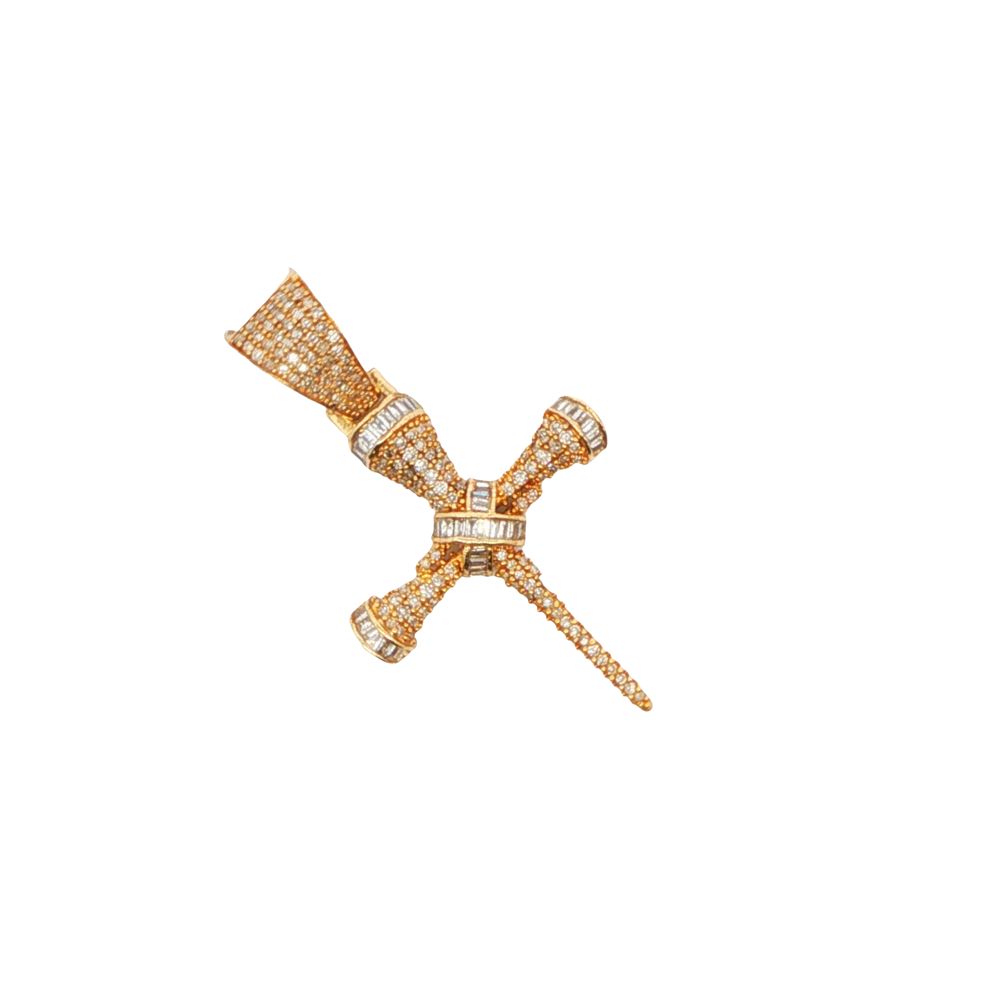 Diamond Nail Cross Pendant