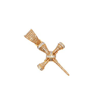 Diamond Nail Cross Pendant