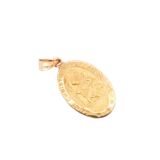 Saint Christopher Oval Charm