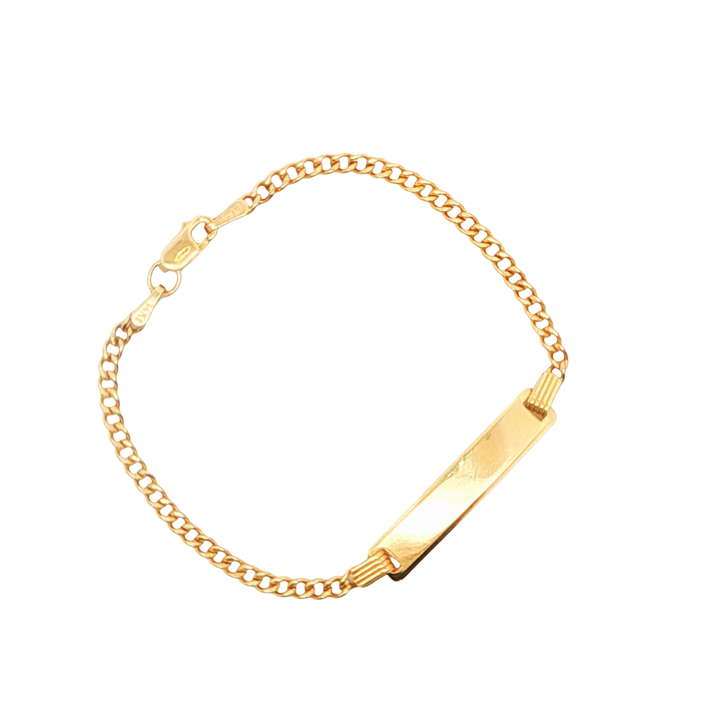 14K Yellow Gold Baby ID Bracelet