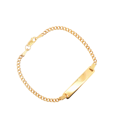 14K Yellow Gold Baby ID Bracelet