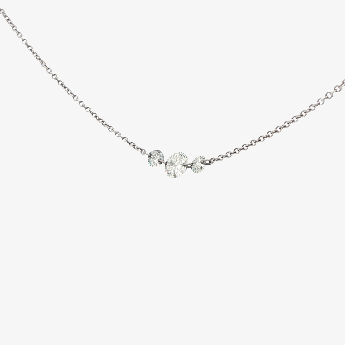 Three-Stone Diamond Necklace
