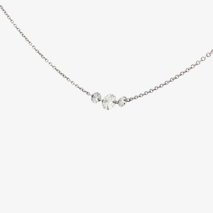 Three-Stone Diamond Necklace