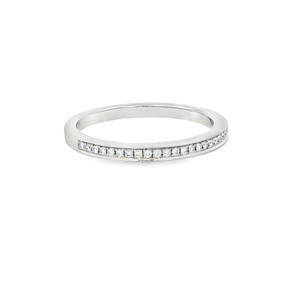 0.11 CTW Channel-Set Diamond Stackable Band
