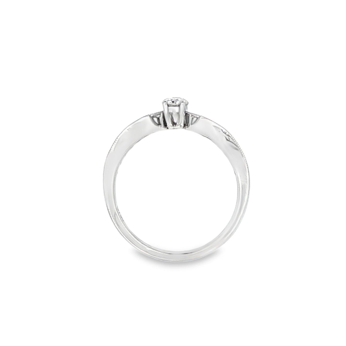0.52 CTW Two-Stone Milgrain Diamond Ring