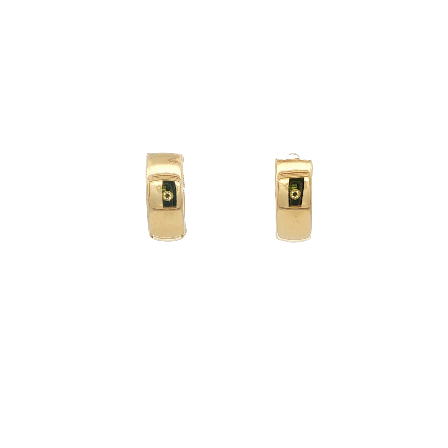 14K Yellow Gold Huggie Hoop Earrings
