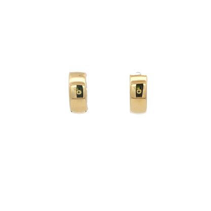 14K Yellow Gold Huggie Hoop Earrings