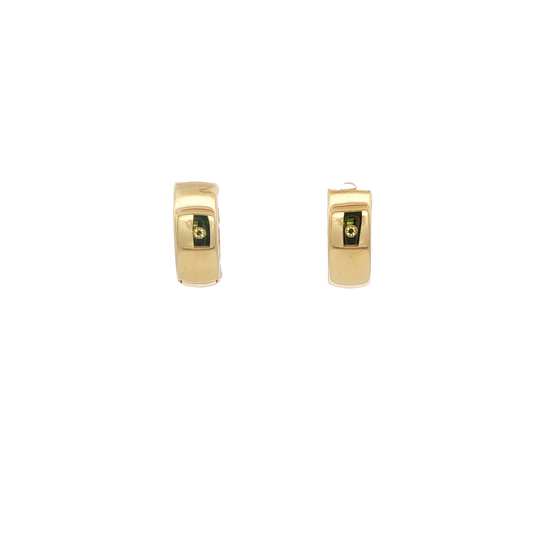 14K Yellow Gold Huggie Hoop Earrings