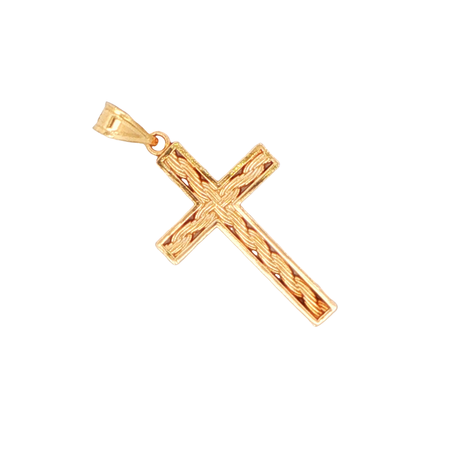 Rope Design Cross Pendant