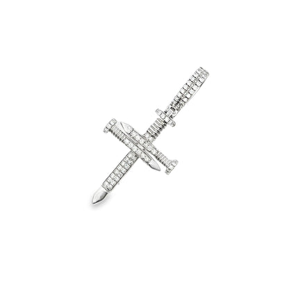 Diamond Nail Cross Pendant