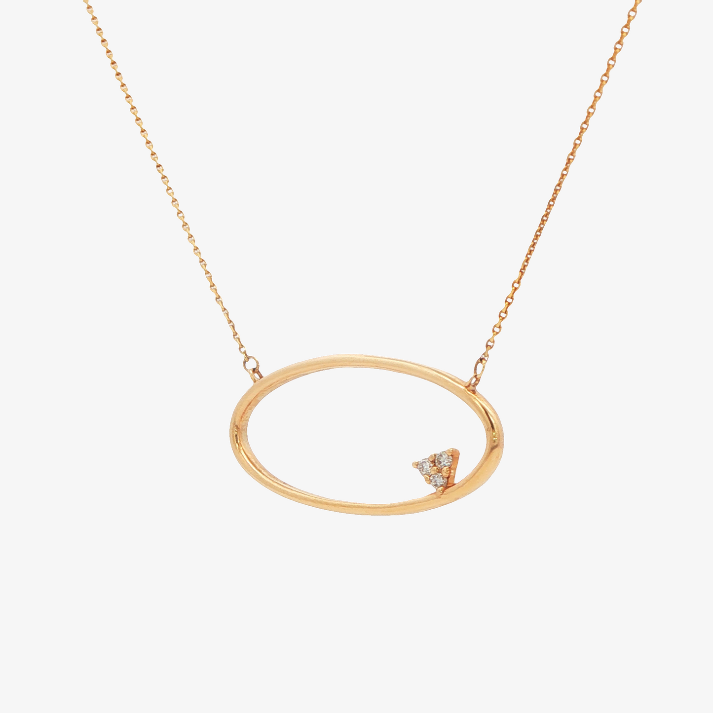 Oval Diamond Necklace
