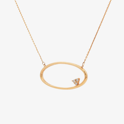 Oval Diamond Necklace