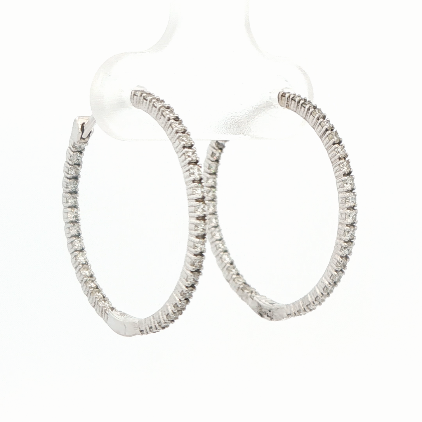 1.22 CTW Lab-Grown Diamond Inside-Out Hoop Earrings