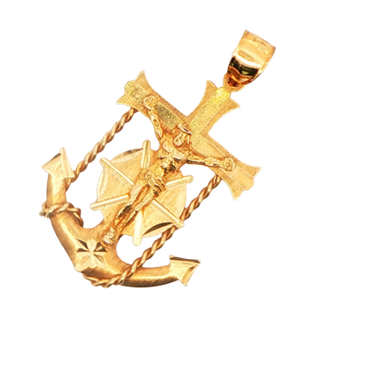 Marine Anchor Cross Pendant