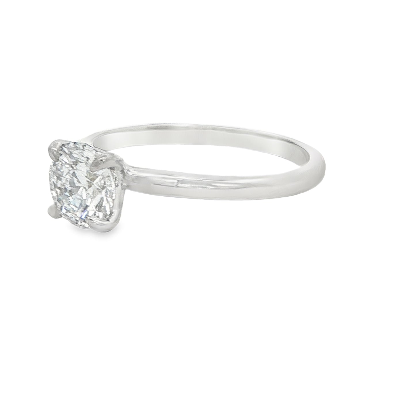 1.06 CT Diamond Engagement Ring 14K White Gold