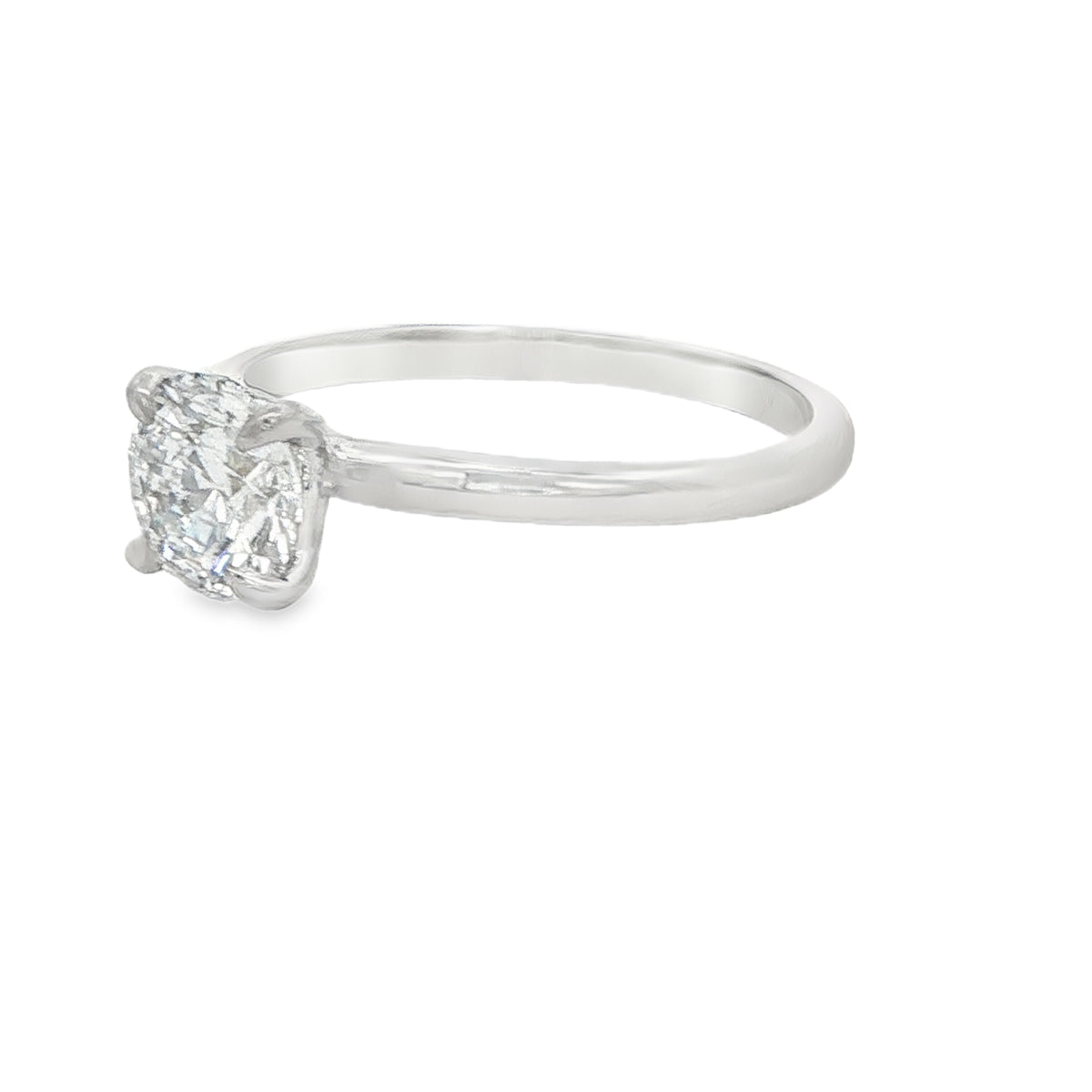 1.06 CT Diamond Engagement Ring 14K White Gold