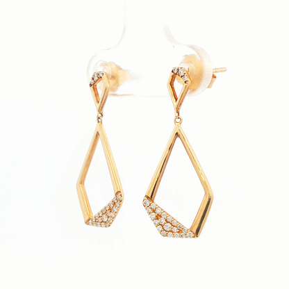 Geometric Diamond Dangle Earrings
