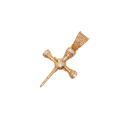 0.82 CT TW. Diamond Nail Cross Pendant