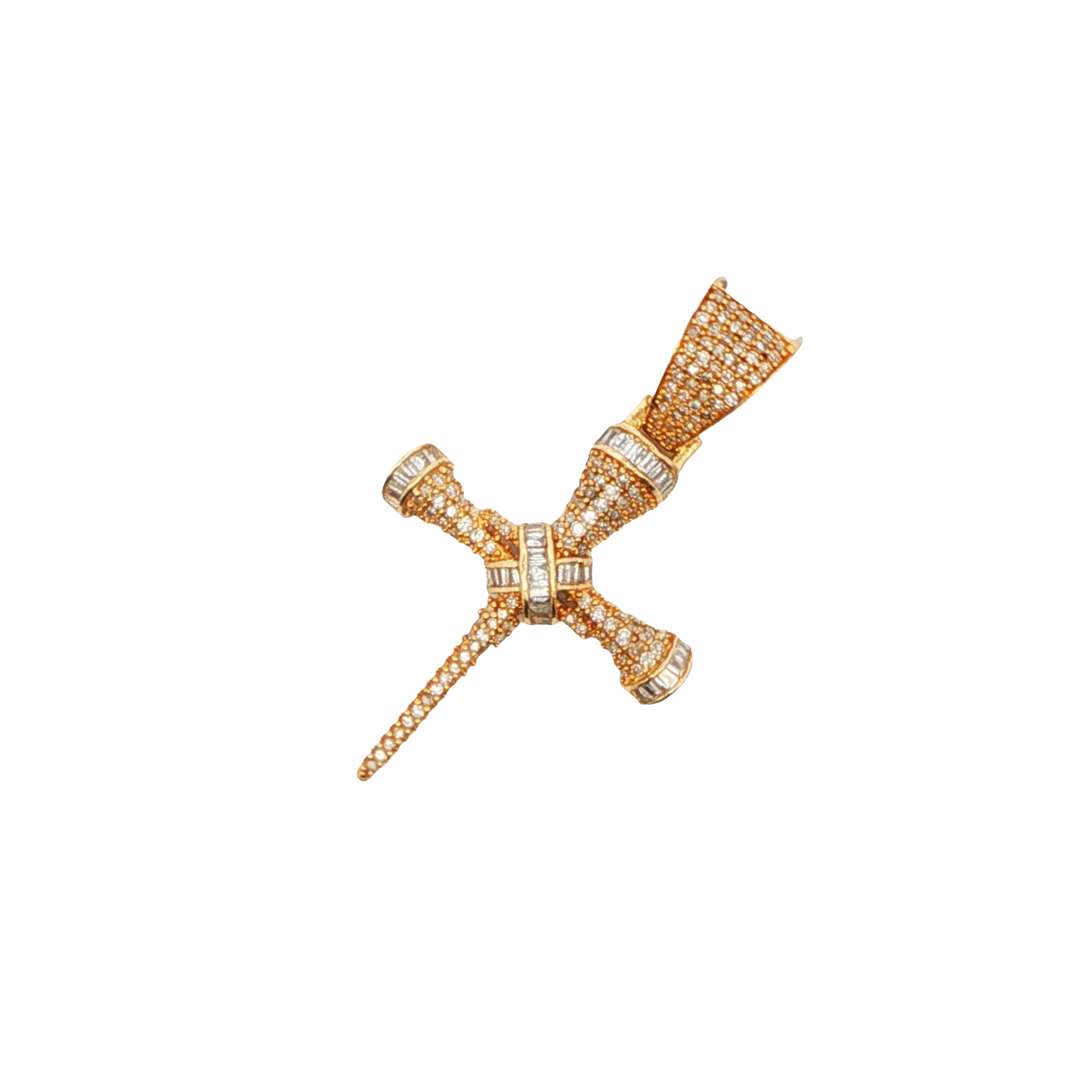 Diamond Nail Cross Pendant