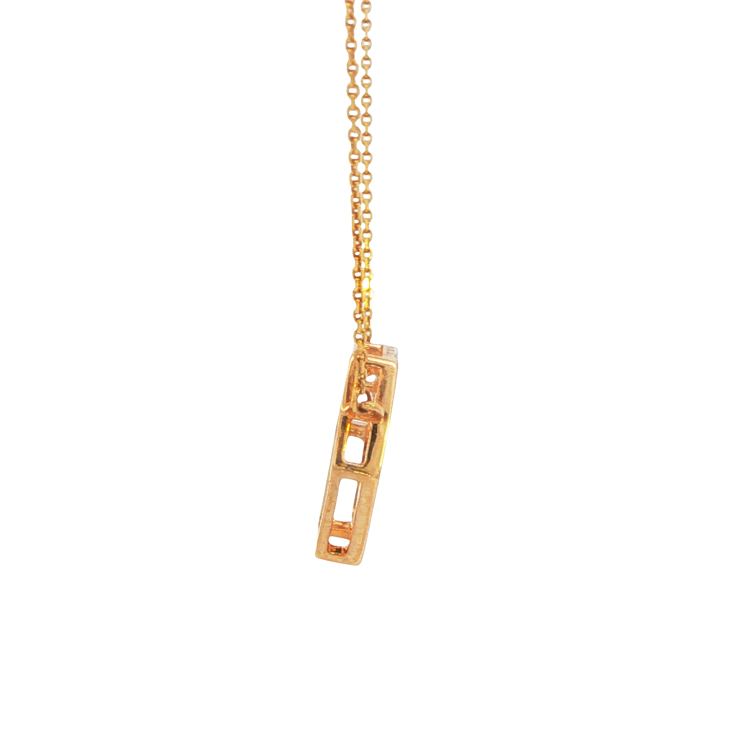 Diamond Hexagon Necklace