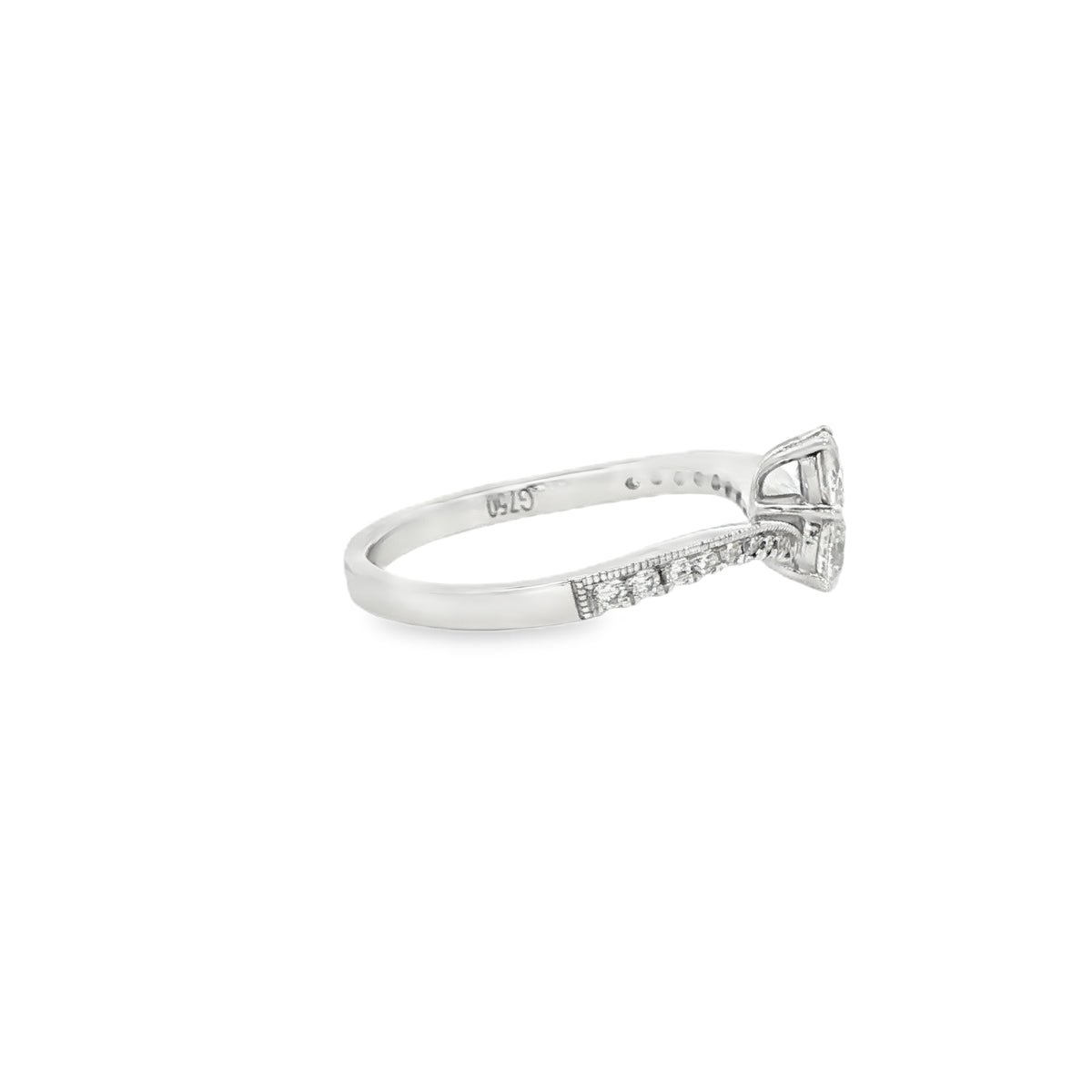 0.52 CTW Two-Stone Milgrain Diamond Ring