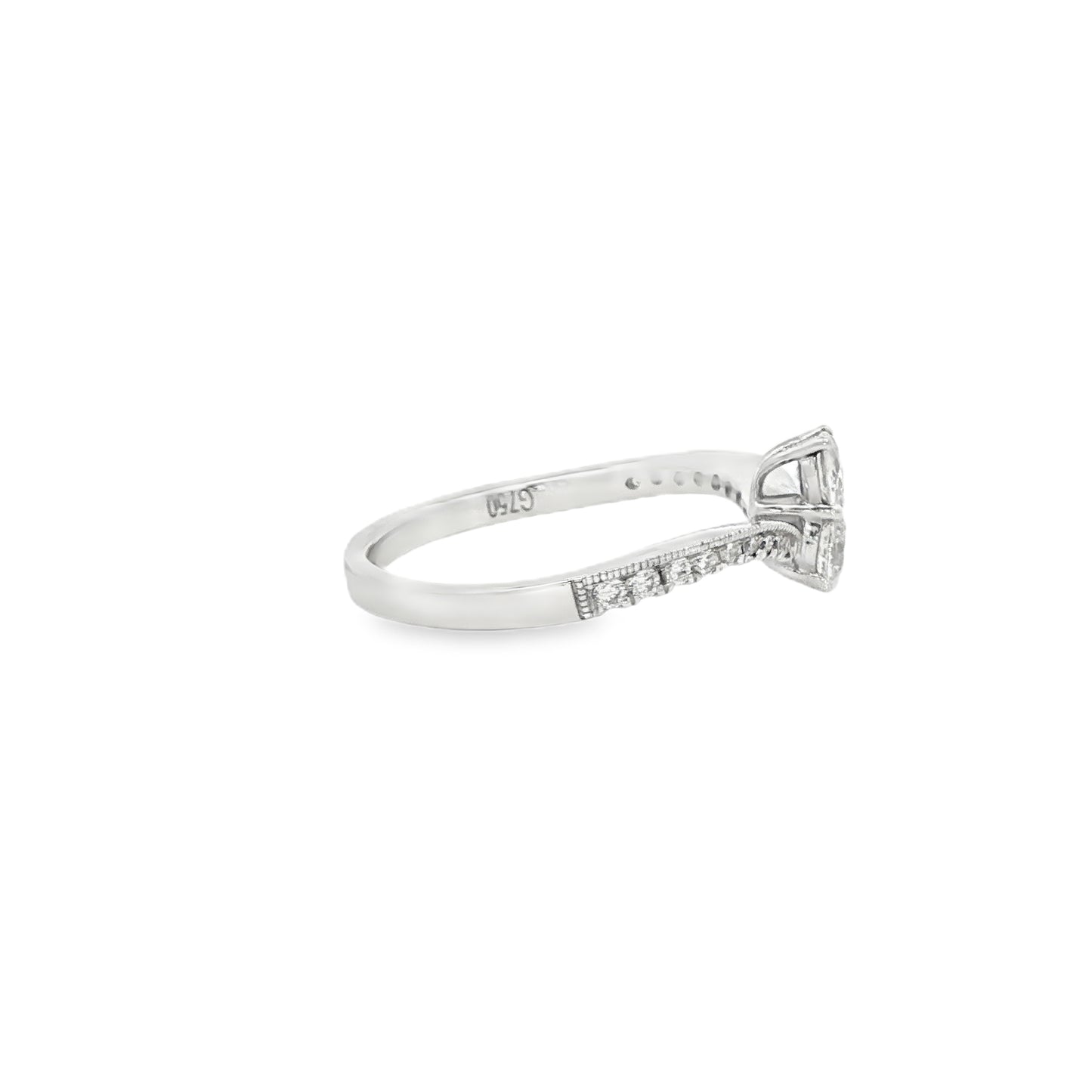 0.52 CTW Two-Stone Milgrain Diamond Ring