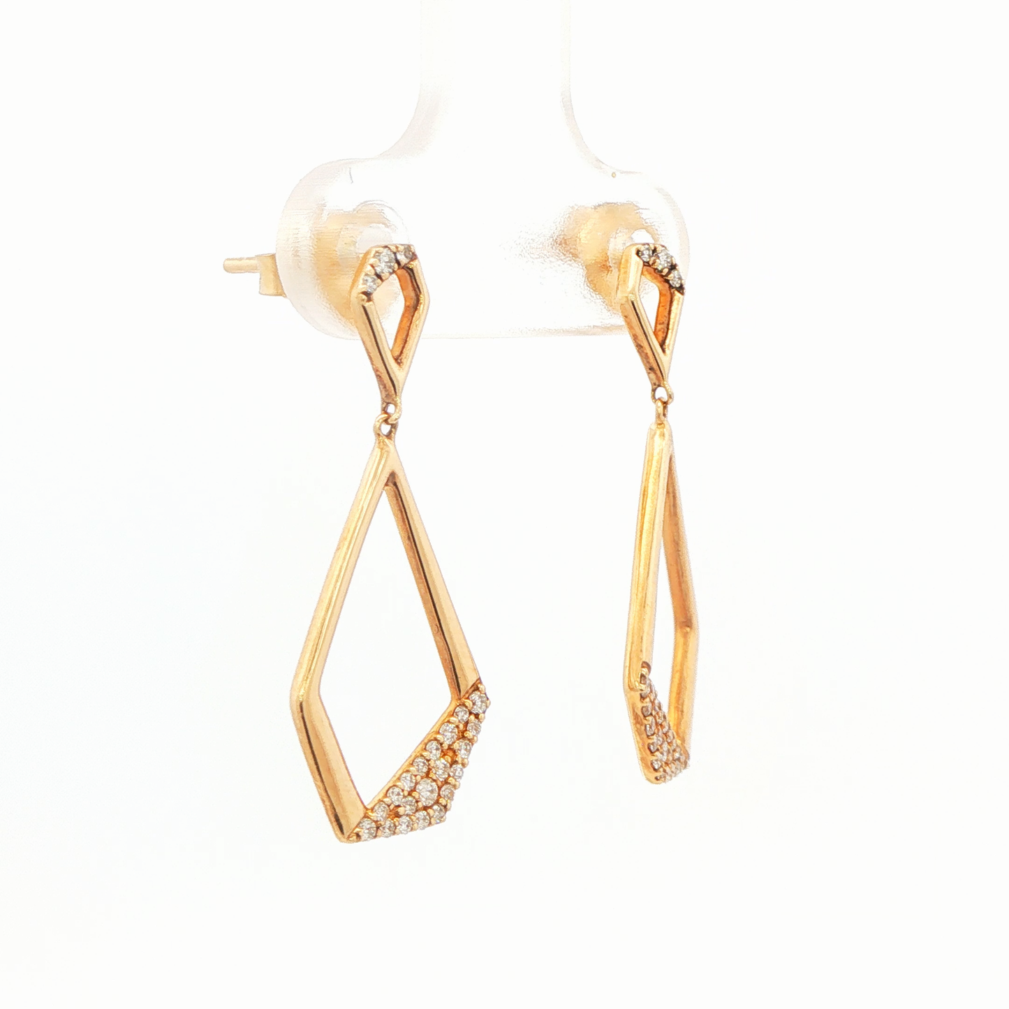 Geometric Diamond Dangle Earrings