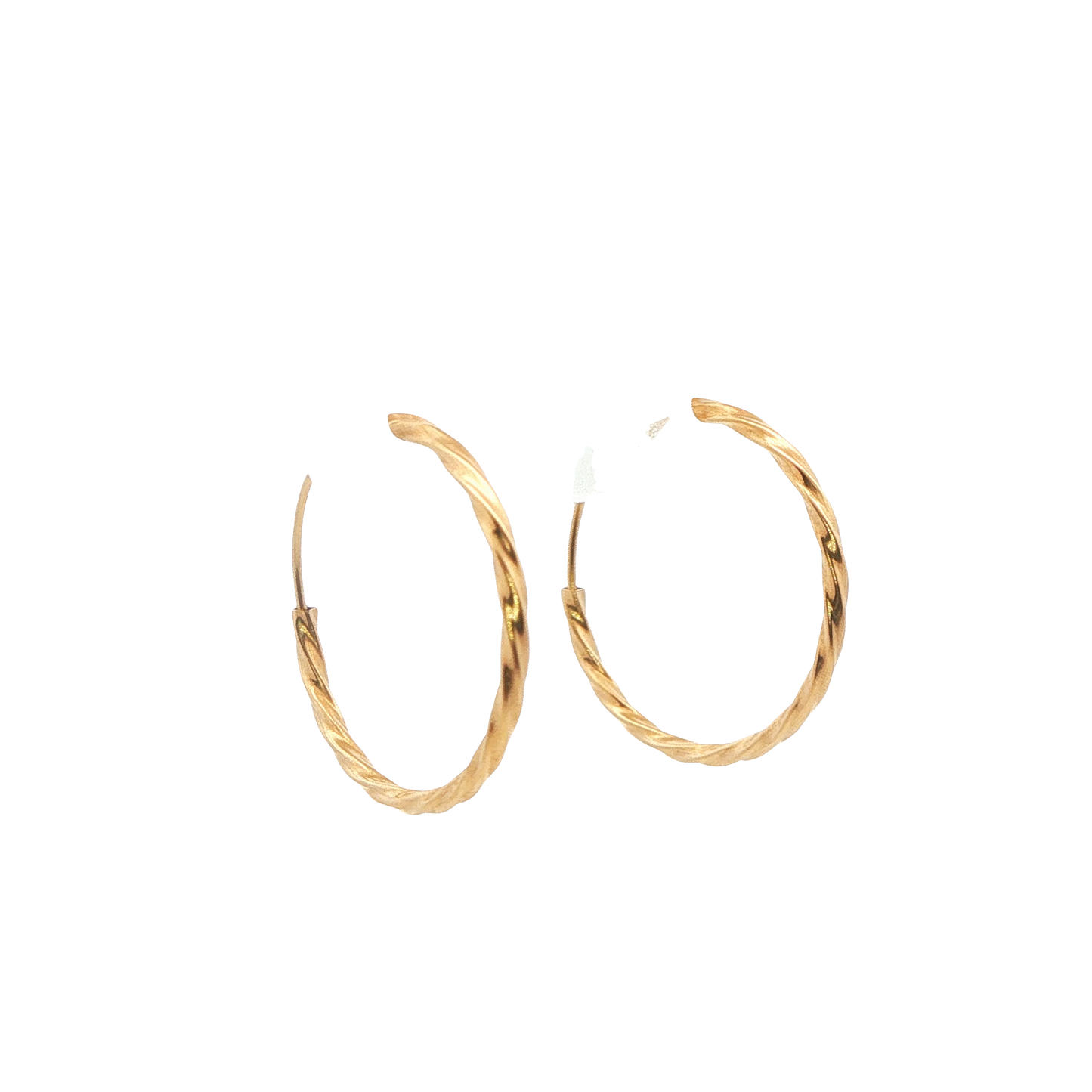 Twisted Continuous Hoop Earrings