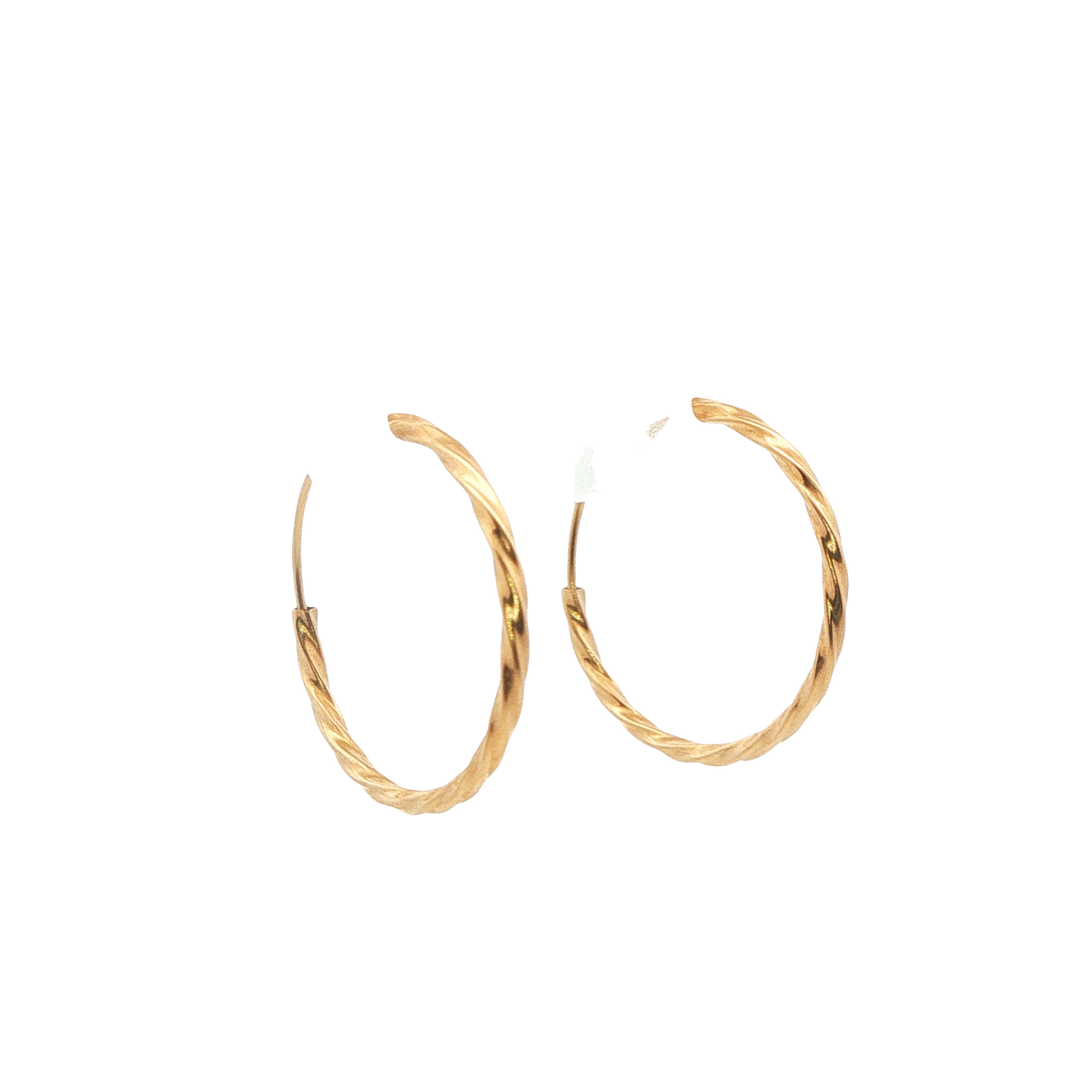 Twisted Continuous Hoop Earrings