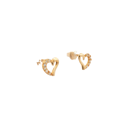 Children's Open Heart Stud Earrings