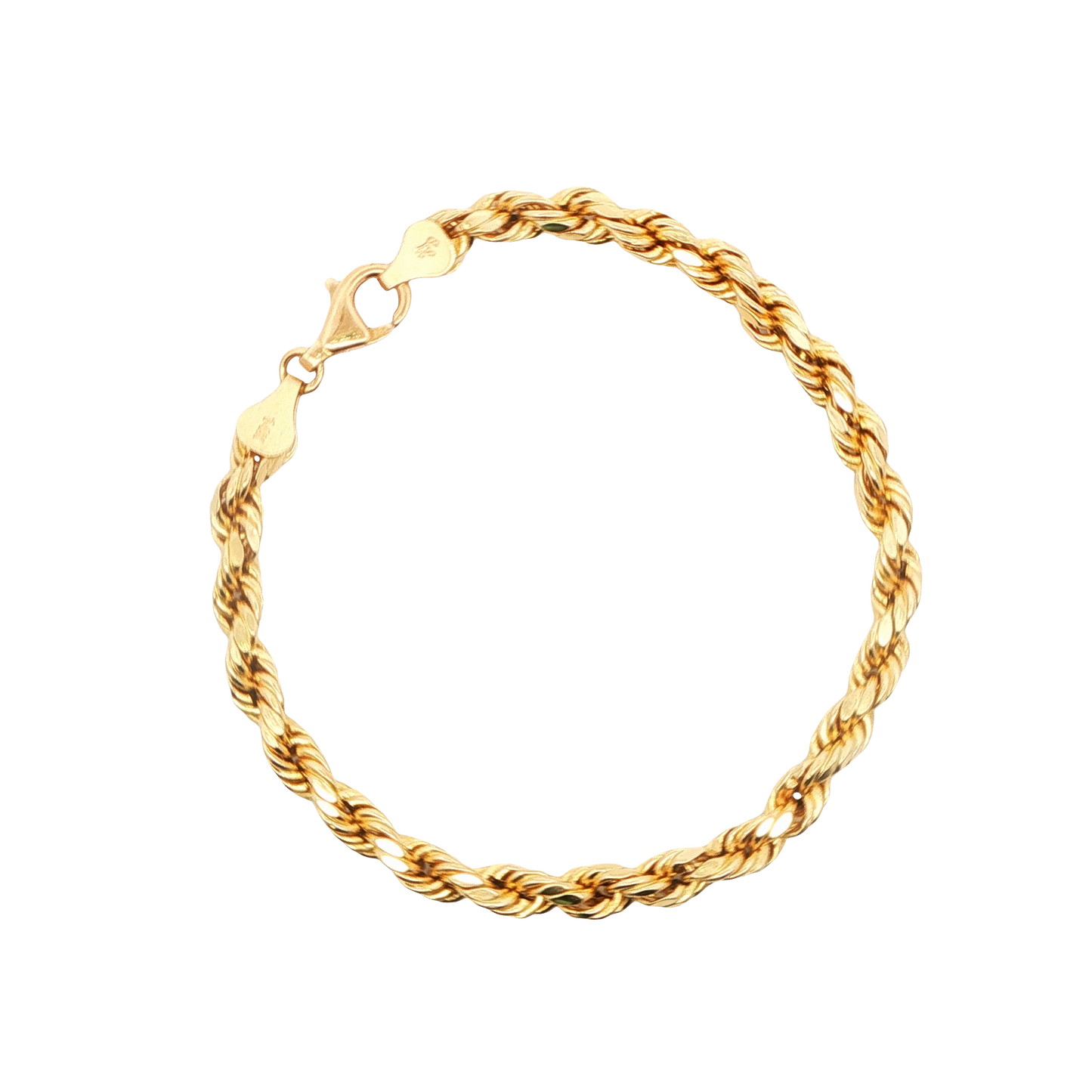 Men's 14K Yellow Gold Rope Bracelet