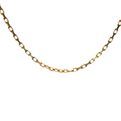 14K YG HERMES LINK CHAIN, 24.2 GRAMS 24\"