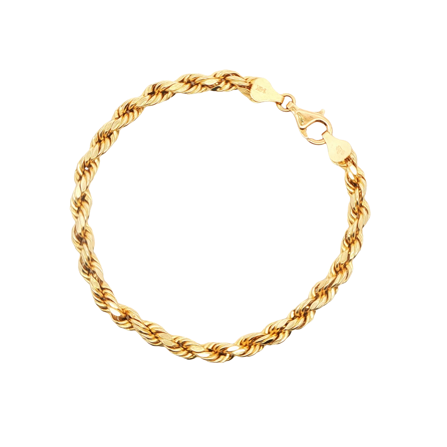 Men's 14K Yellow Gold Rope Bracelet